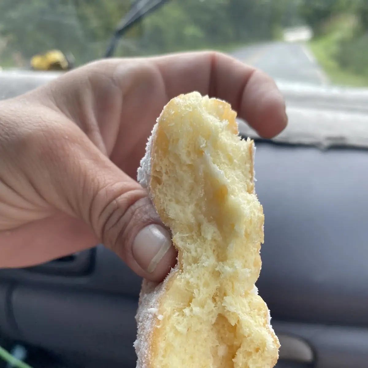 Powdered Sugar Vanilla Crème Filled Doughnut