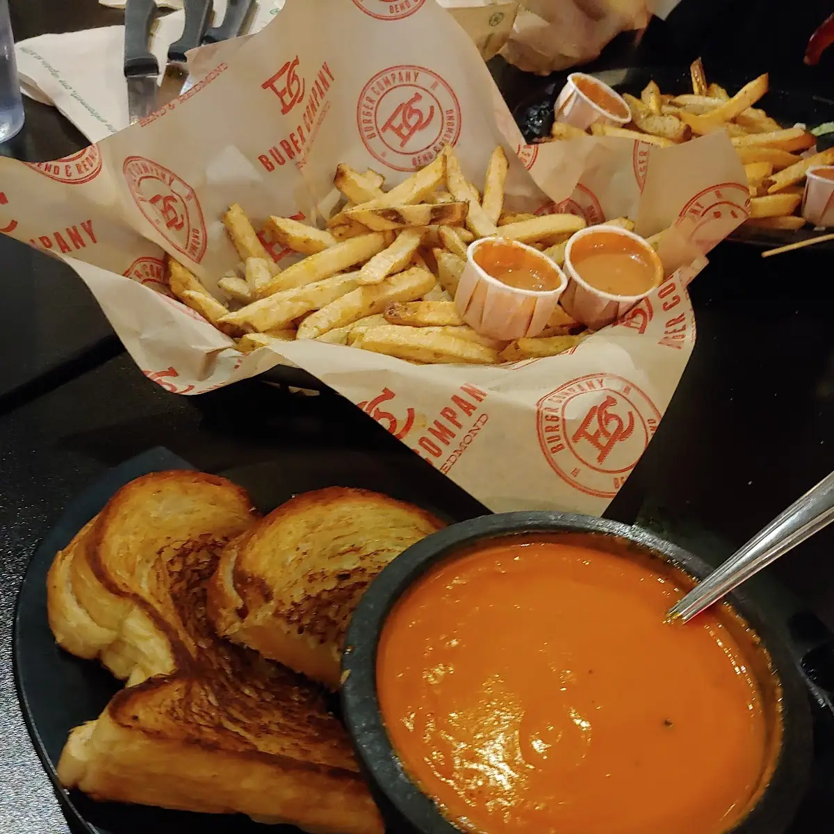 Grilled Cheese and Tomato Soup with Fries