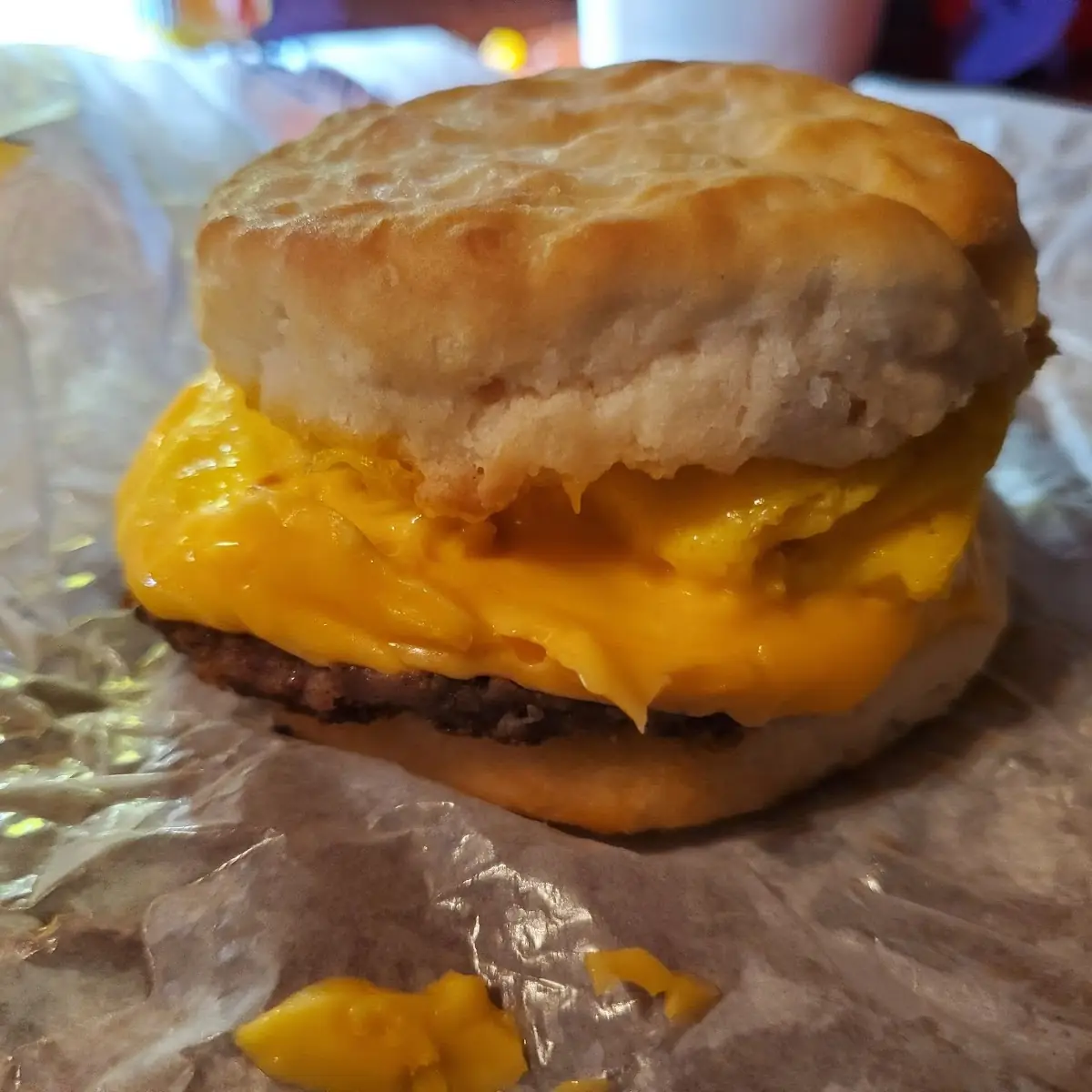 Sausage Egg and Cheese Biscuit