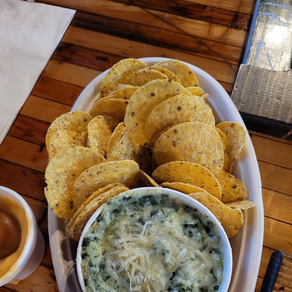 Spinach Artichoke Dip w Chips