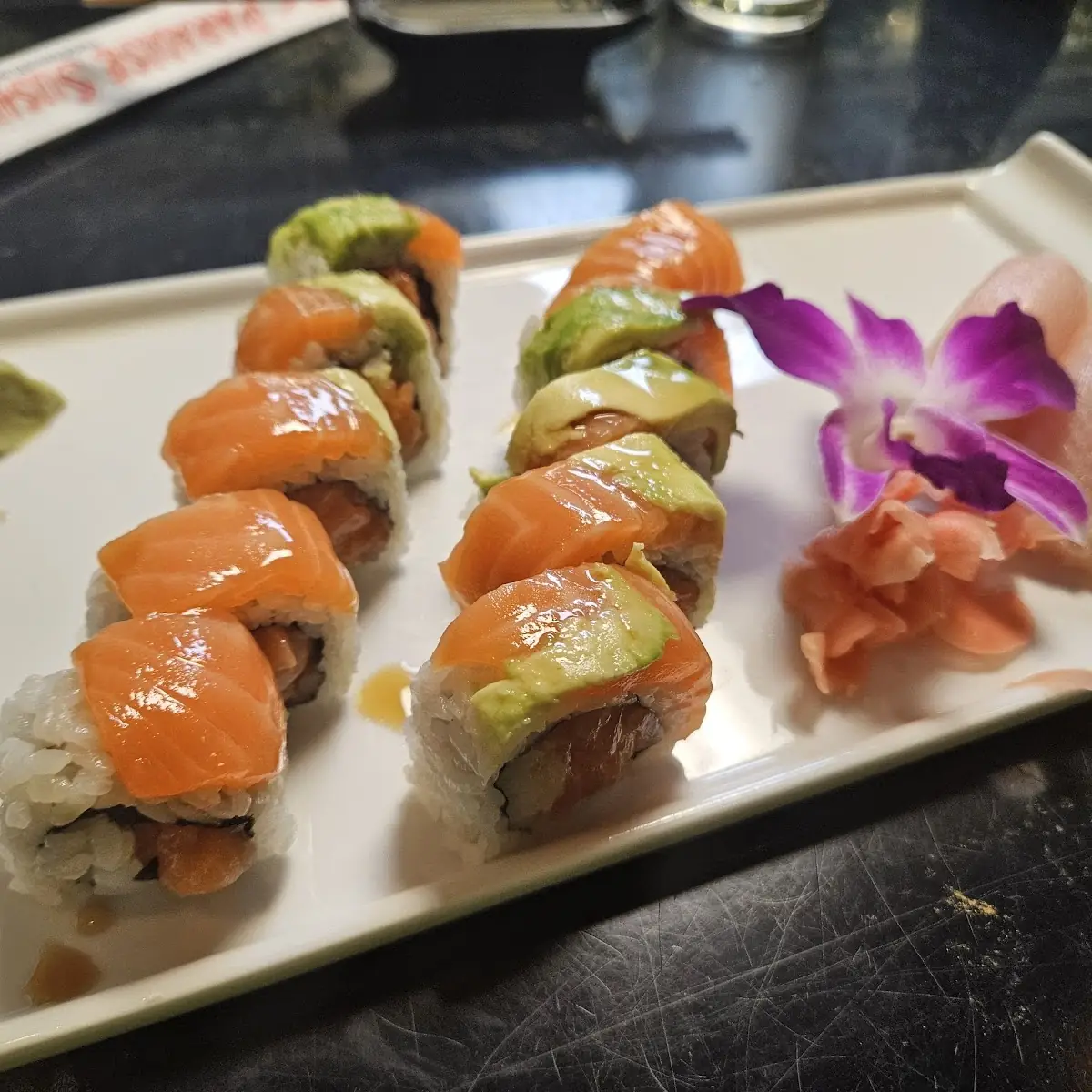 Salmon Roll with Yellow Tail Nigiri