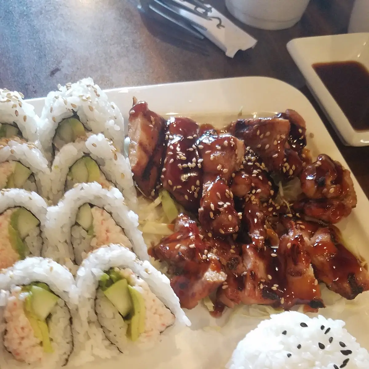 Teriyaki Chicken & California Roll