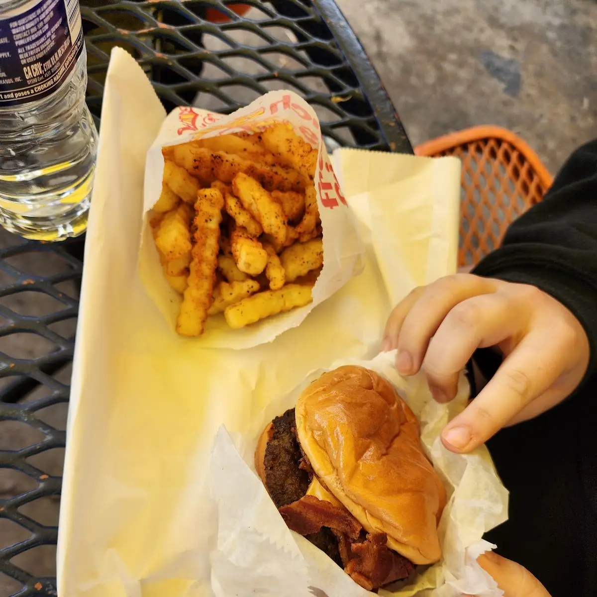 Bacon Cheeseburger and Fries