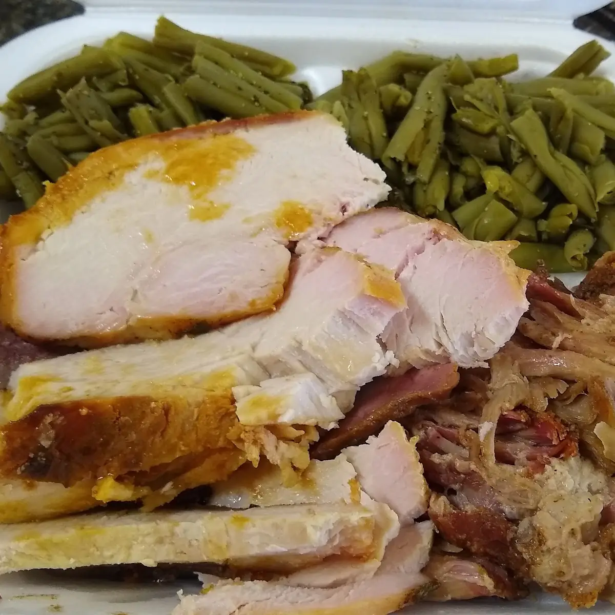 Green Beans Turkey Brisket BBQ