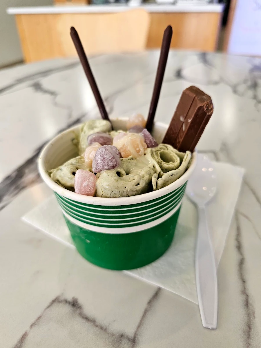 Green Tea Shaved Ice Cream
