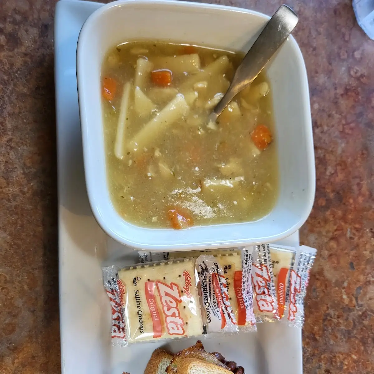 Chicken Noodle Soup & blt