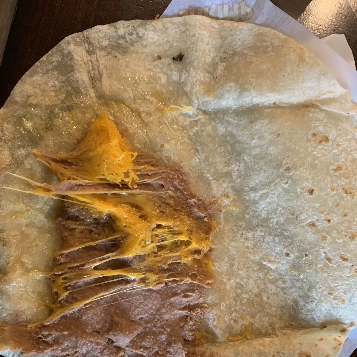 Bean Burrito with Added Cheese
