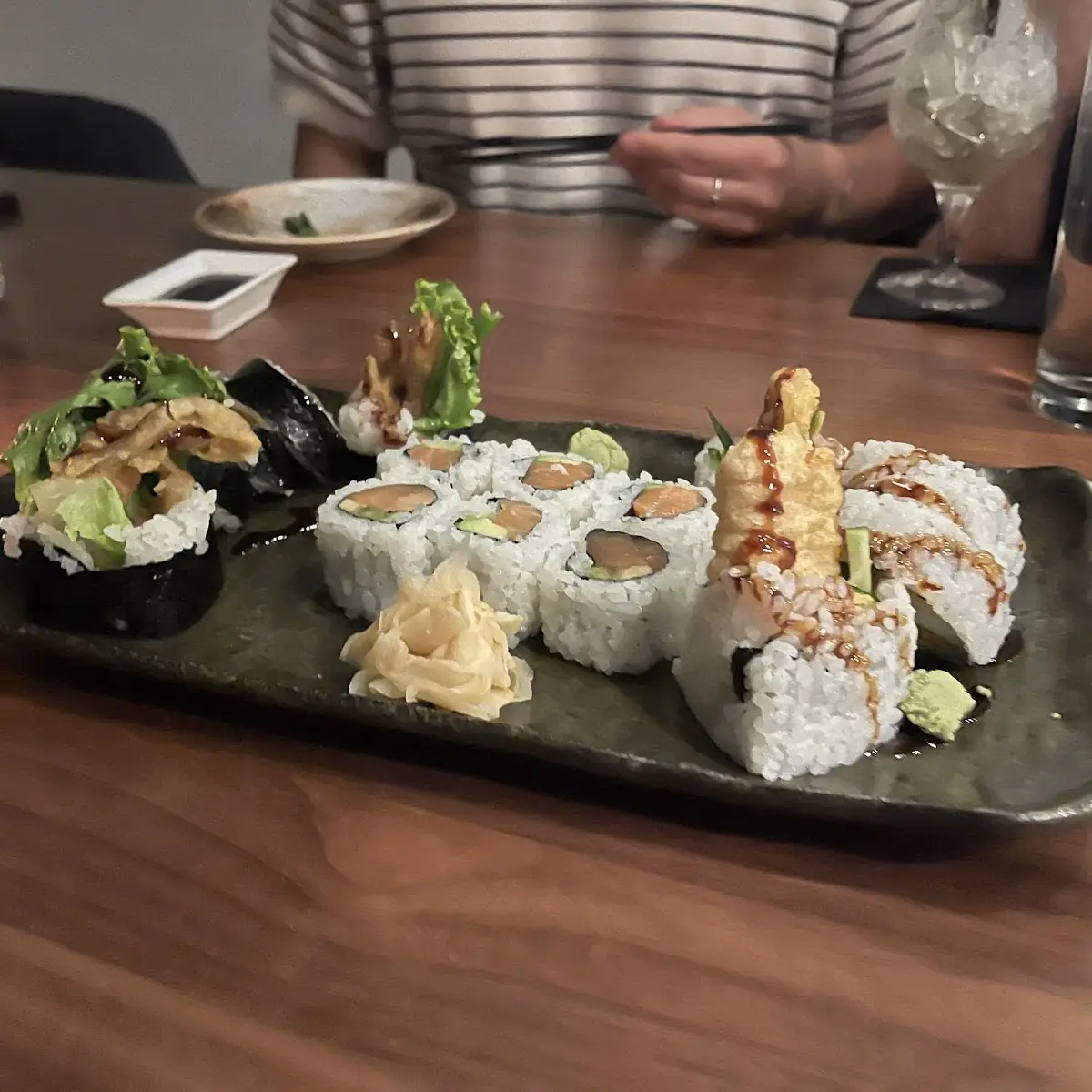 Sweet Potato Roll and California Roll