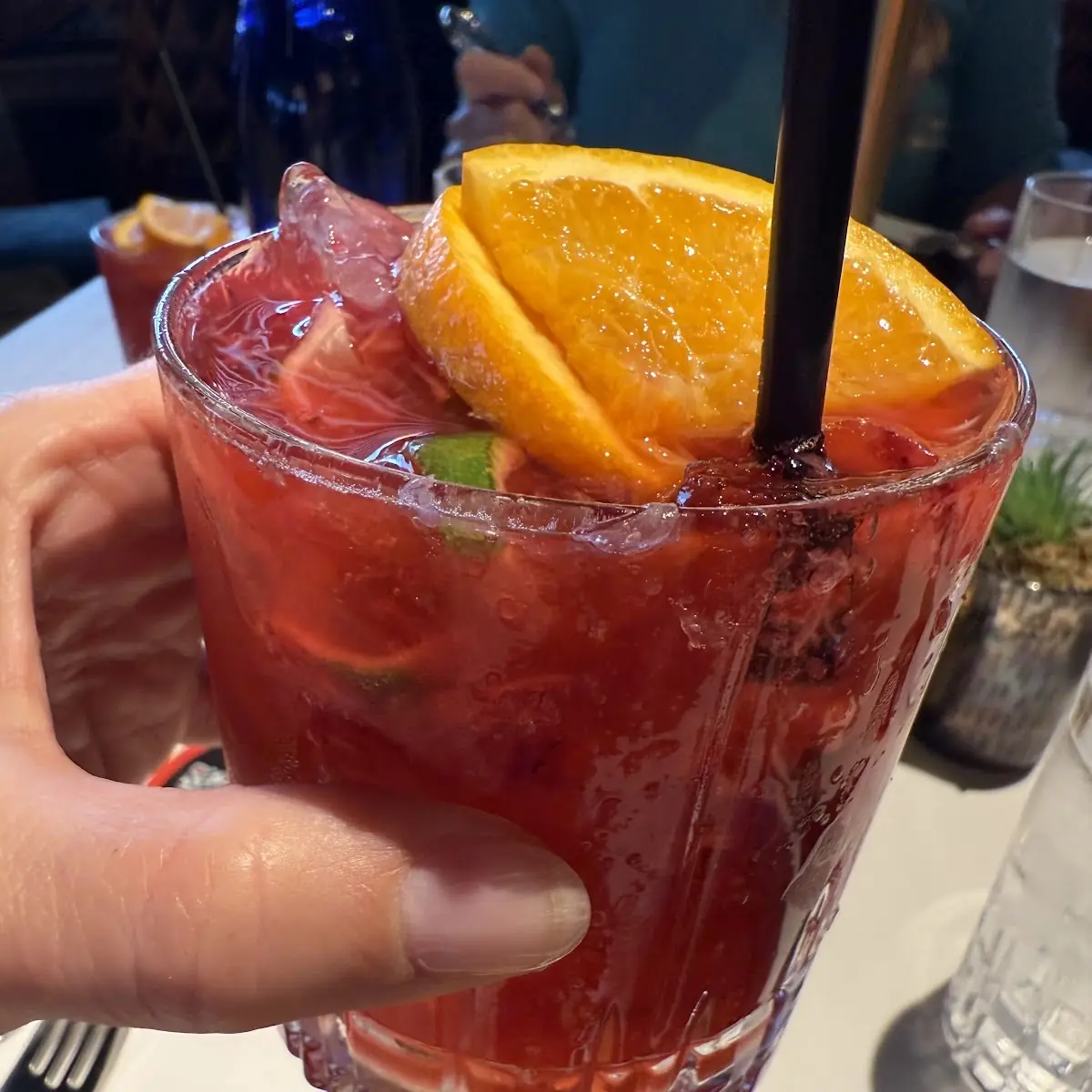 Strawberry Hibiscus Caipirinha