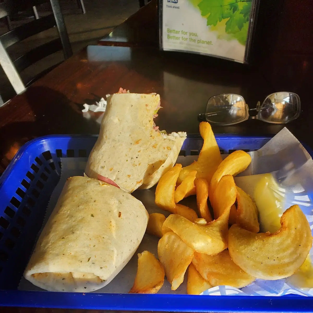Roast Beef Wrap and Fries