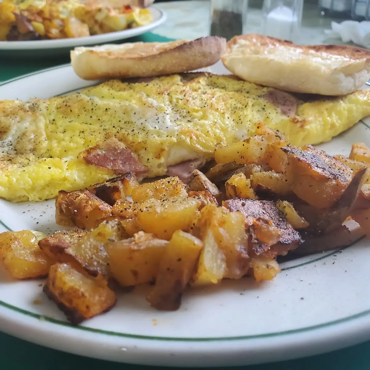 Canadian Bacon and Cheese Omelet