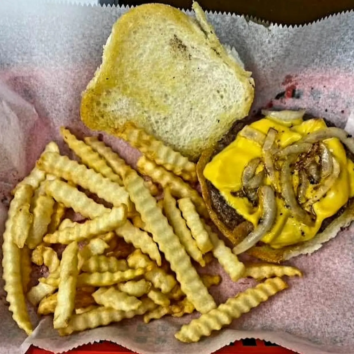 Bacon Cheeseburger with Fried Onions