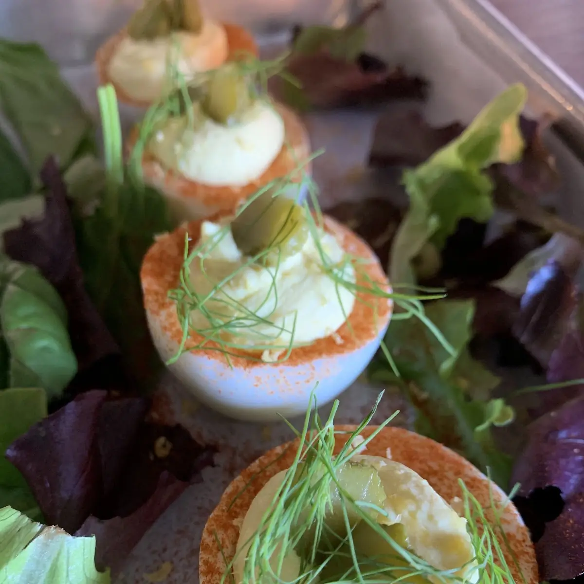 Dill Pickle Deviled Eggs