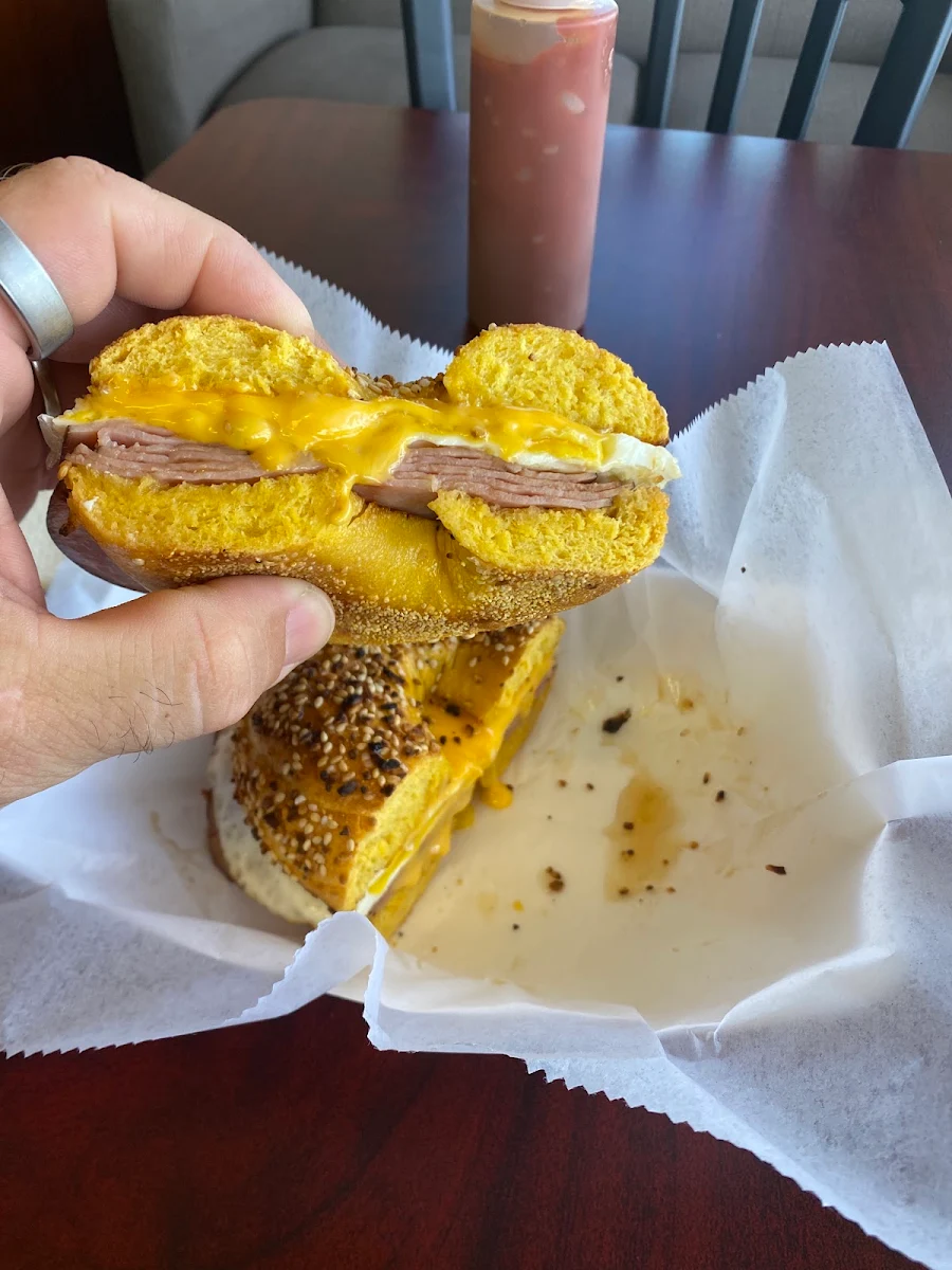 Egg Ham and Cheese Bagel