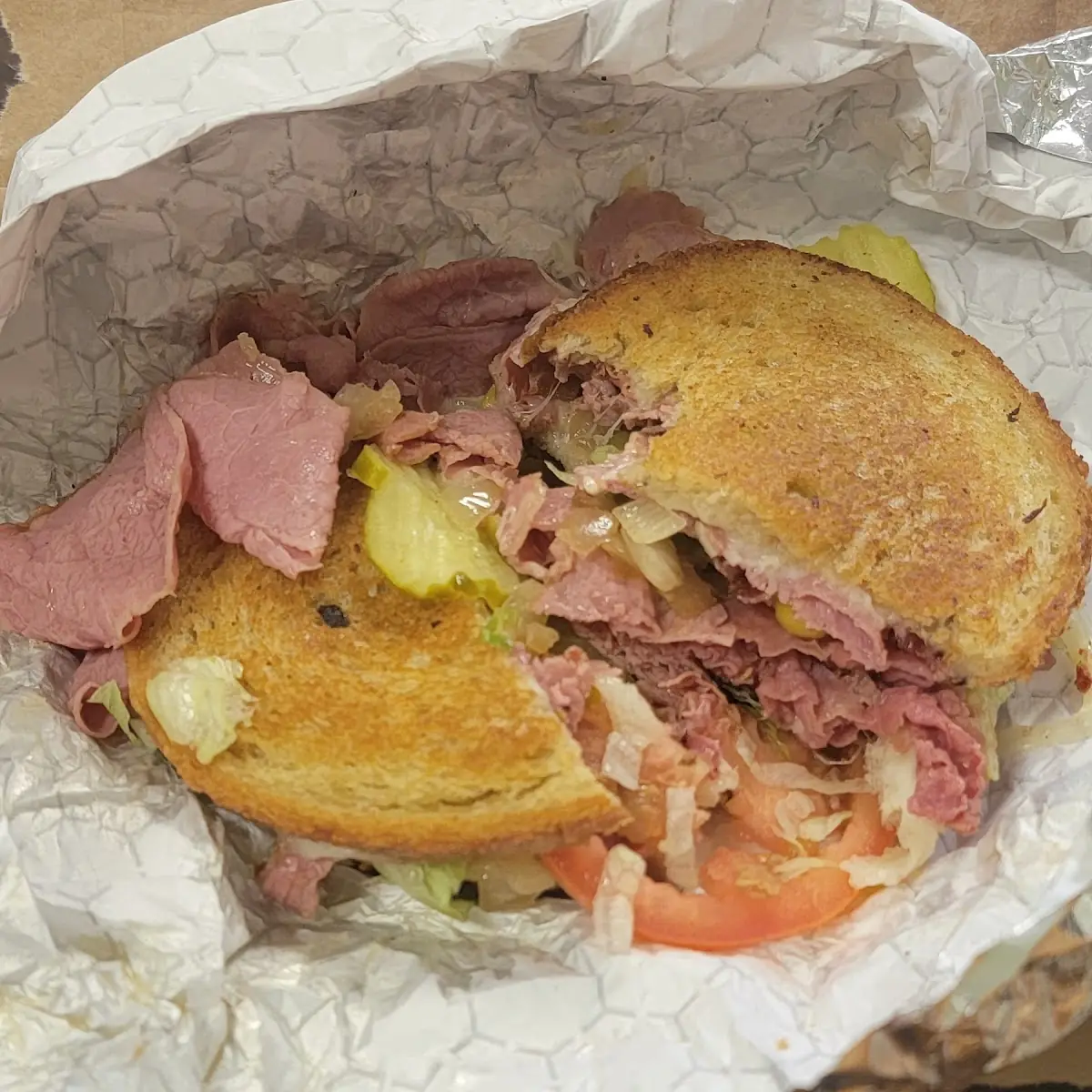 Hot Corned Beef on Rye