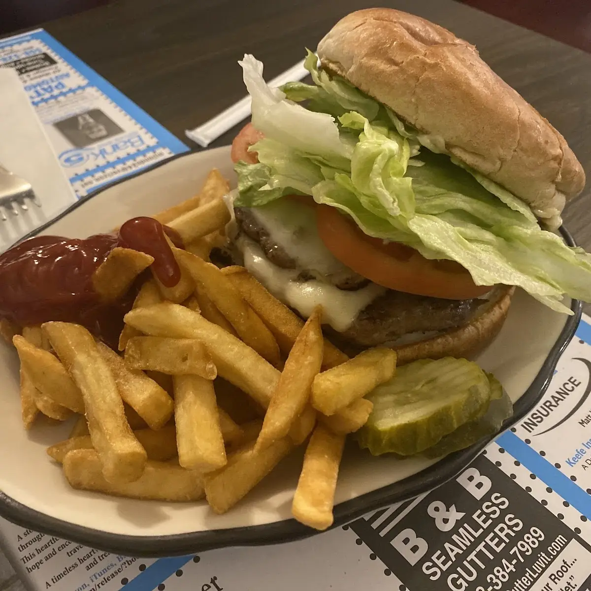Double Cheeseburger with Everything