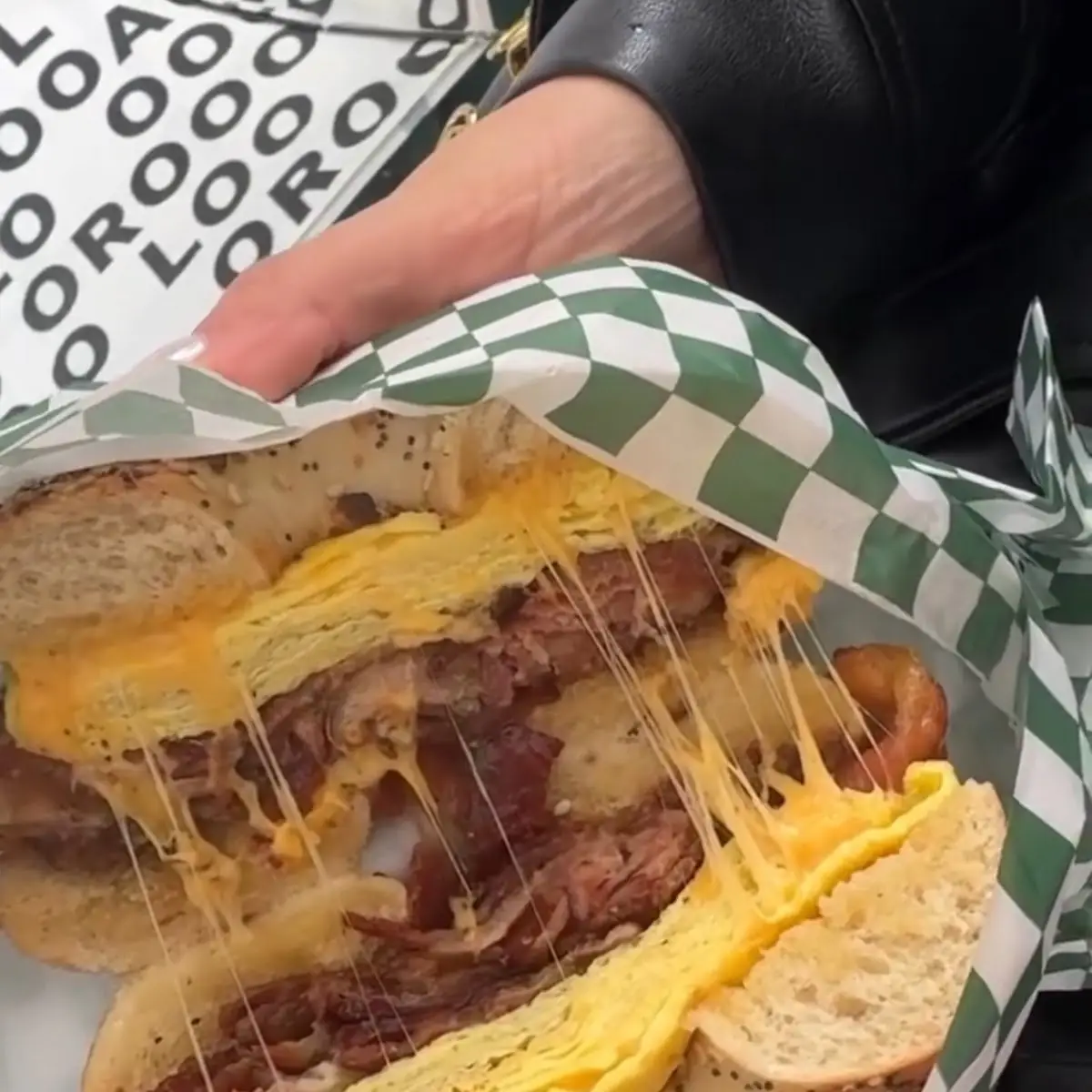 Bacon Egg and Cheese Bagel Sandwich
