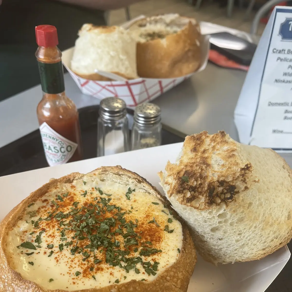 Clam Chowder in Bread Bowl