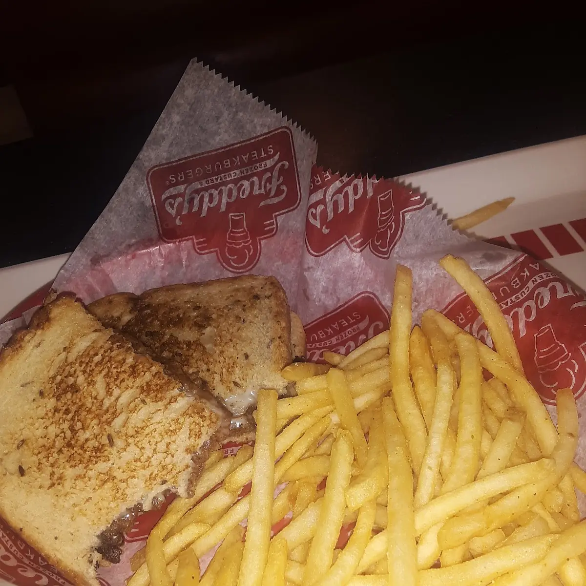 Double Patty Melt and Fries