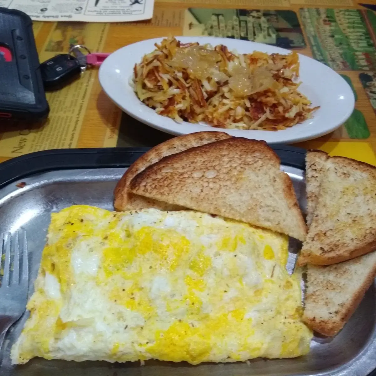 Ham and Cheese Omelette & Hashbrowns