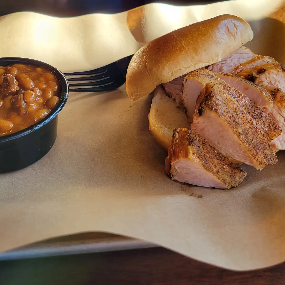 Smoked Turkey Sandwich with Beans