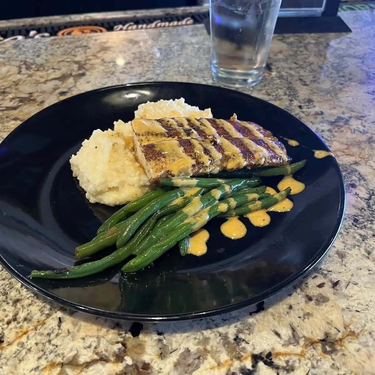 Served with Mashed Potatoes and Green Beans