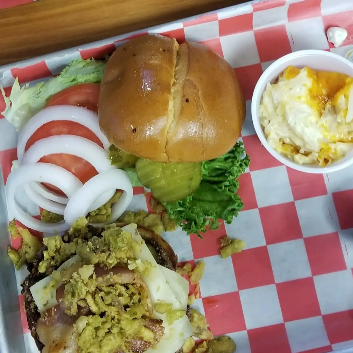Burger with Hashbrown Casserole