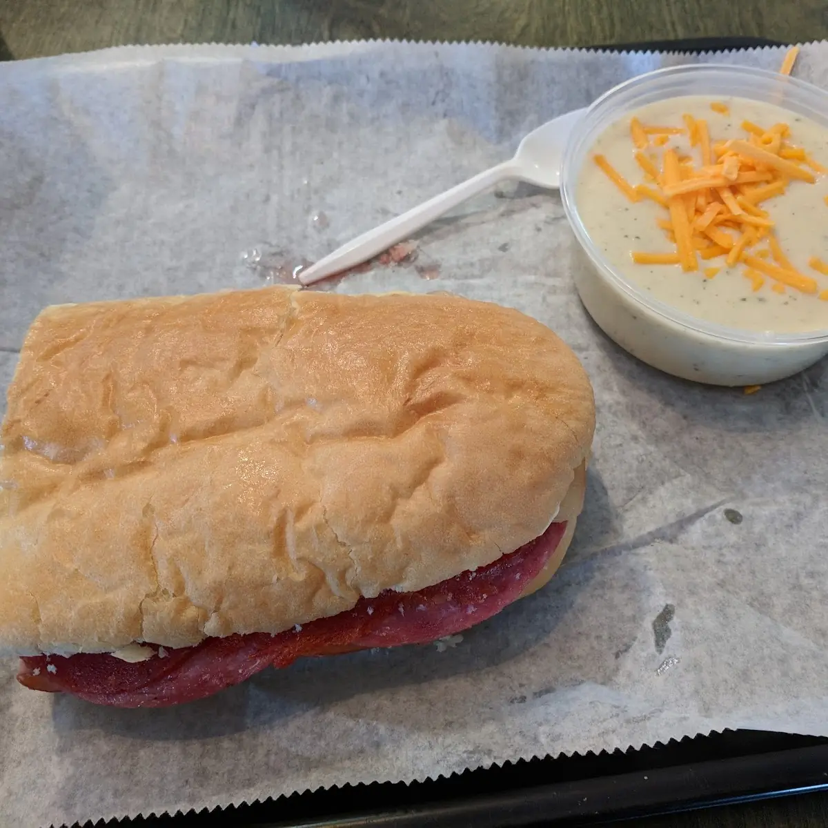 Italian Sub with Potato Soup
