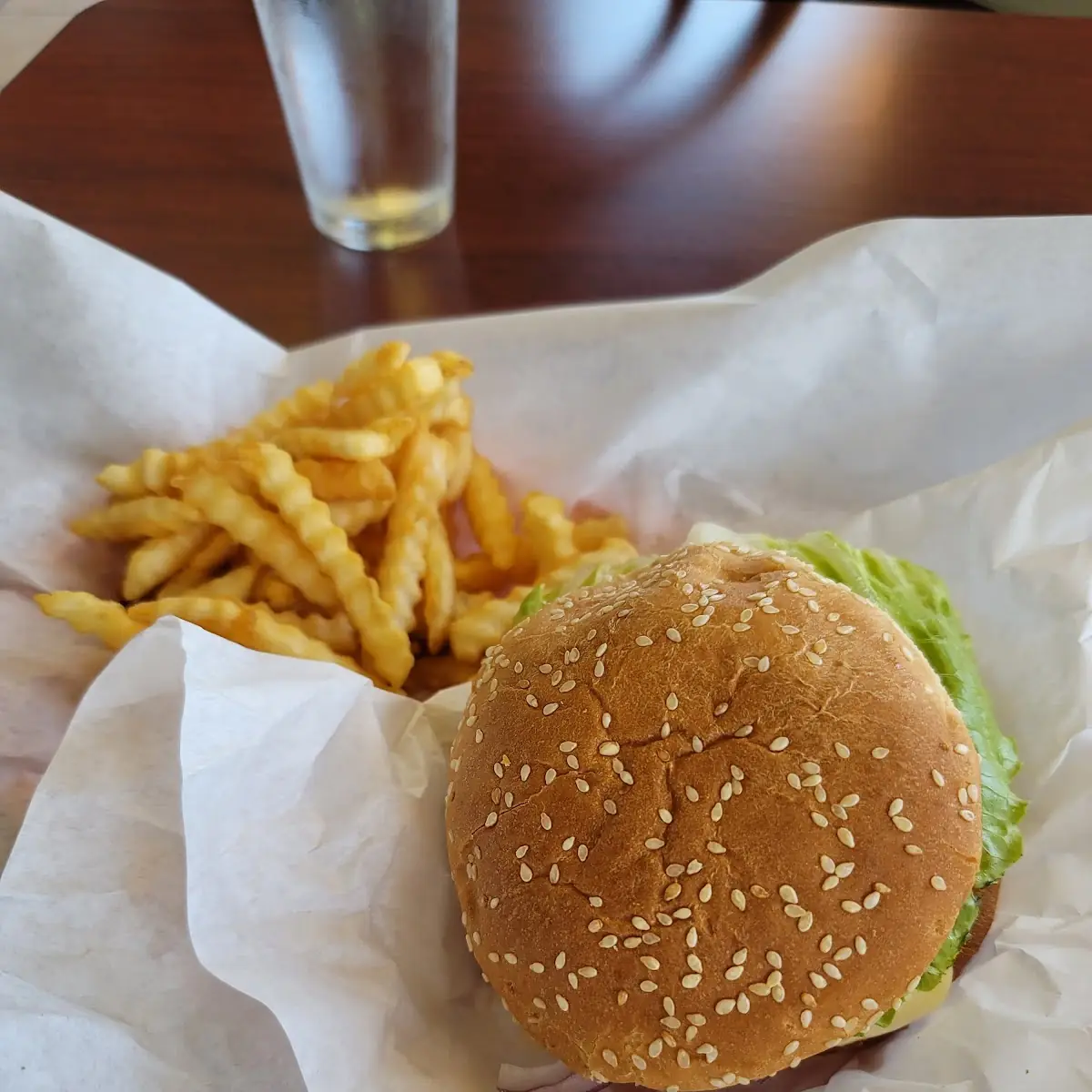 Chicken Burger and Fries