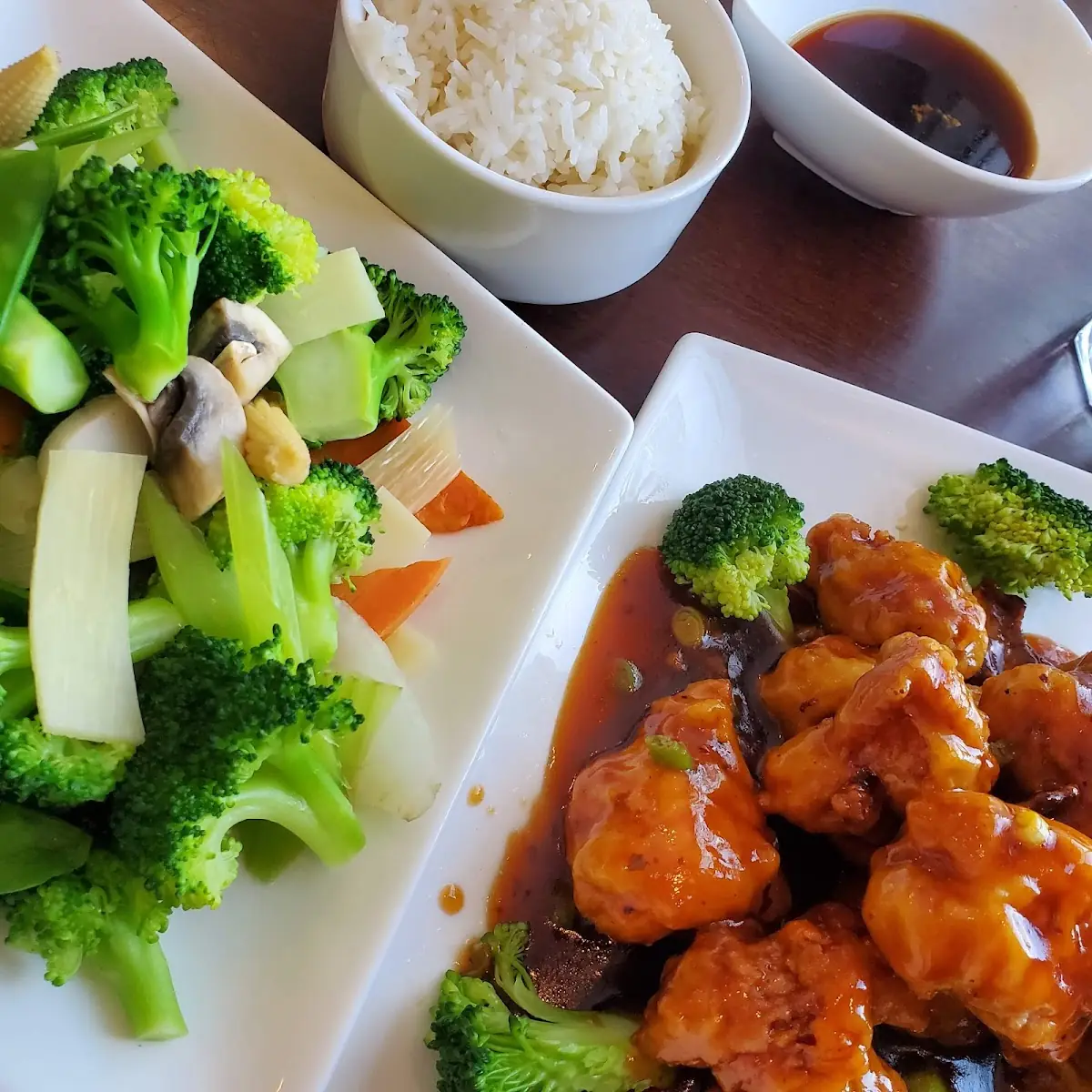 Orange Chicken and Steamed Vegetables