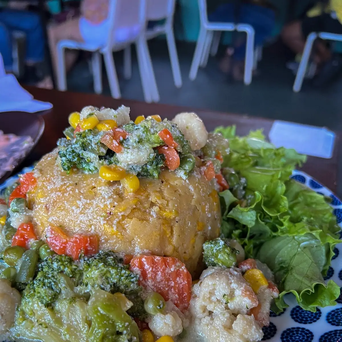 Mofongo Relleno De Vegetales