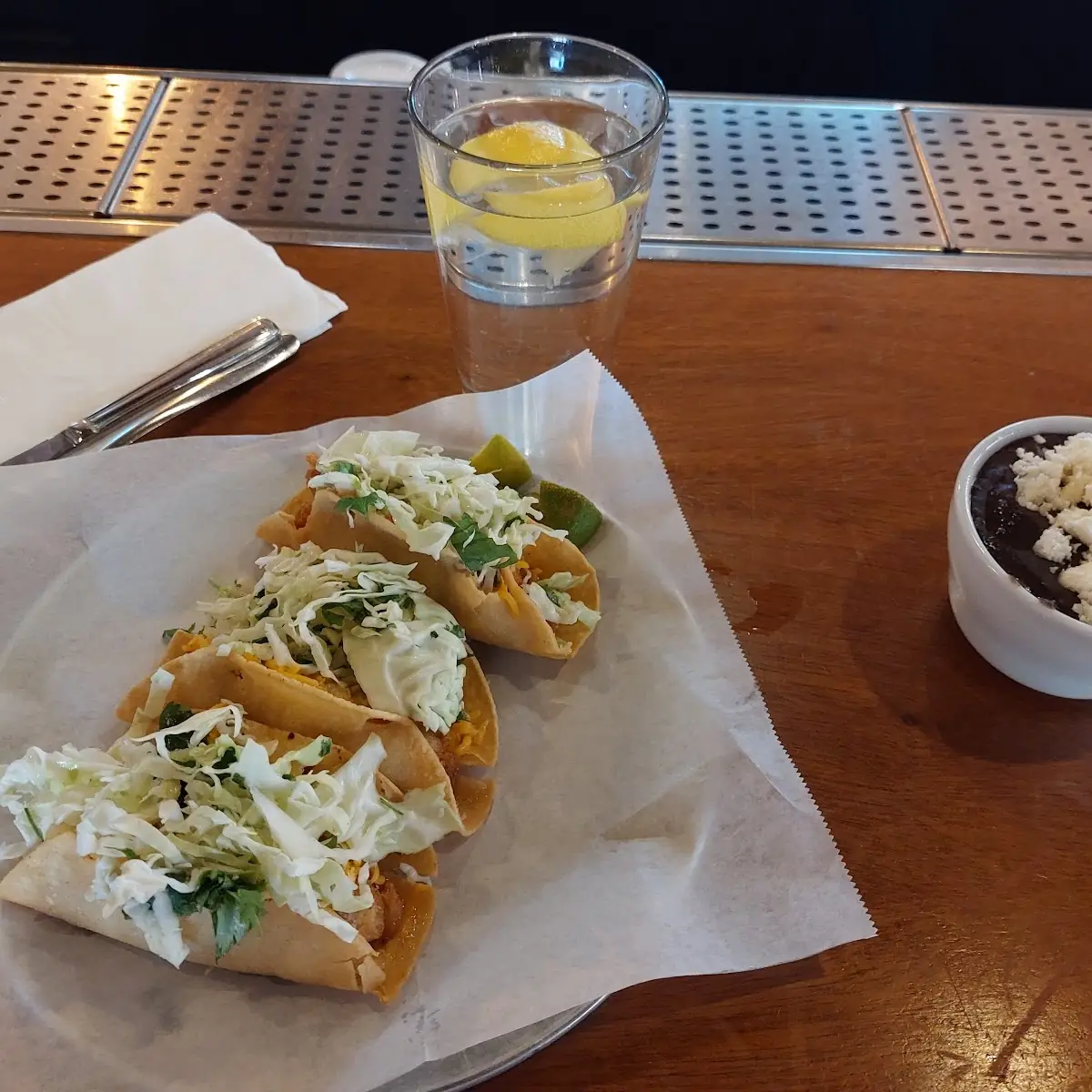 Massive Chicken Taco and Black Beans