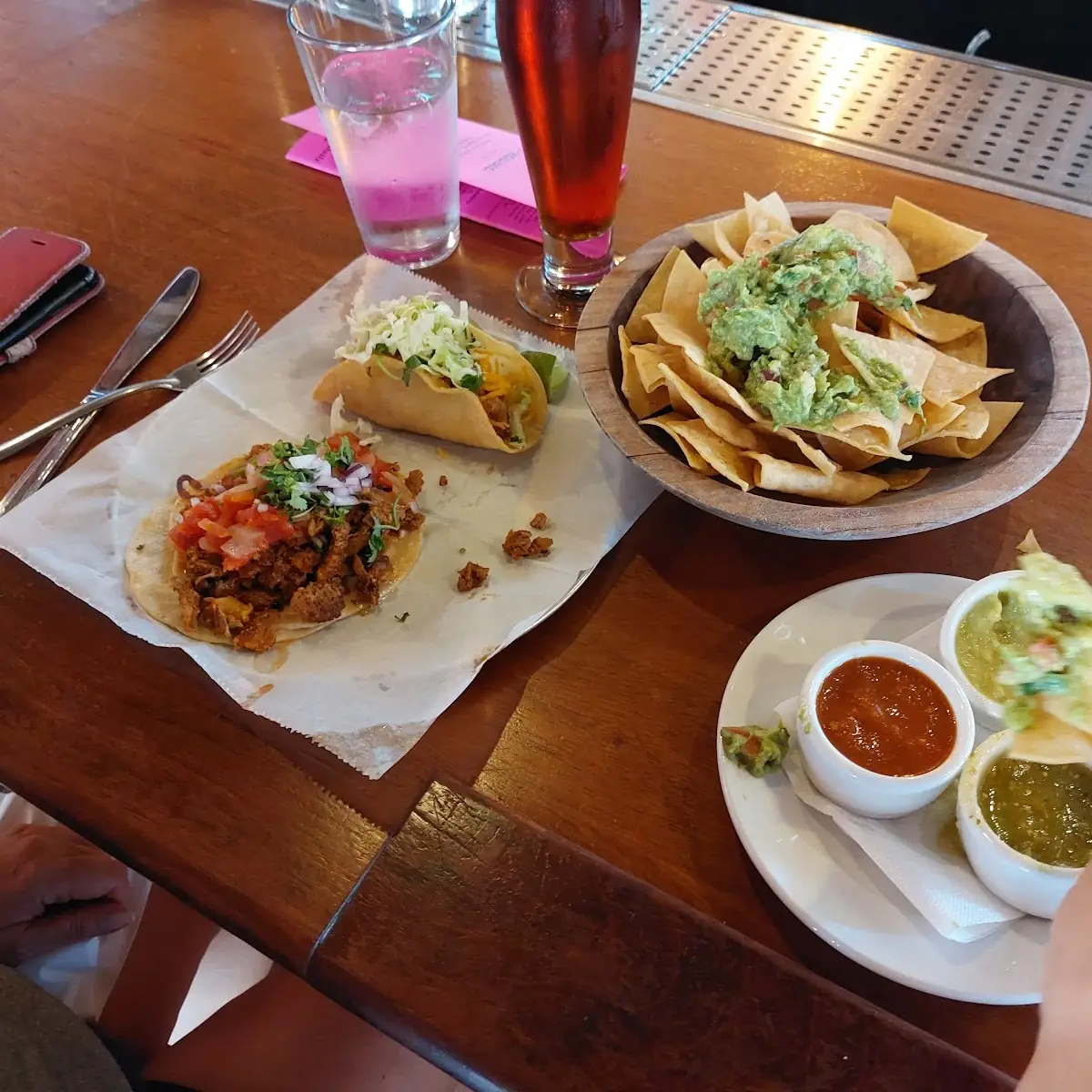 Quac and Chips Chicken Tacos