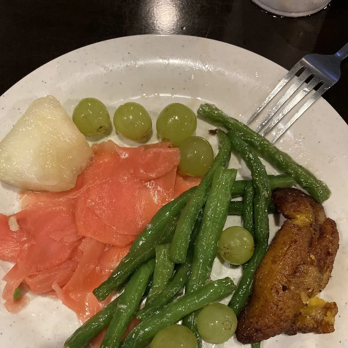 Pickled Ginger Pink Fried Plantains Green Beans Grape