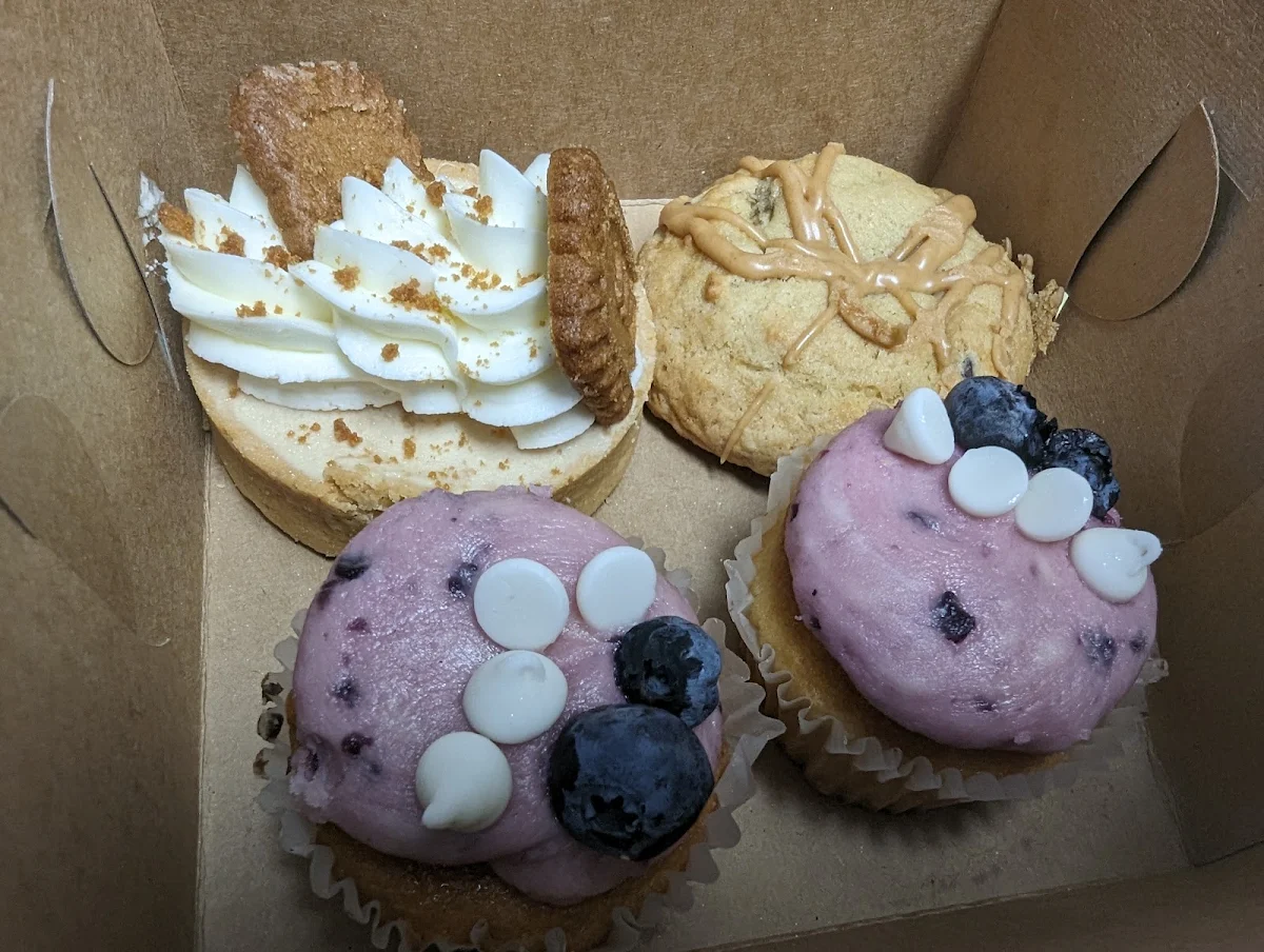 Biscoff Tart Blueberry Vanilla Chocolate Chip Cupcake