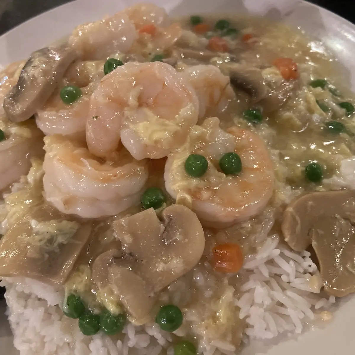 Shrimp with Lobster Sauce over Rice