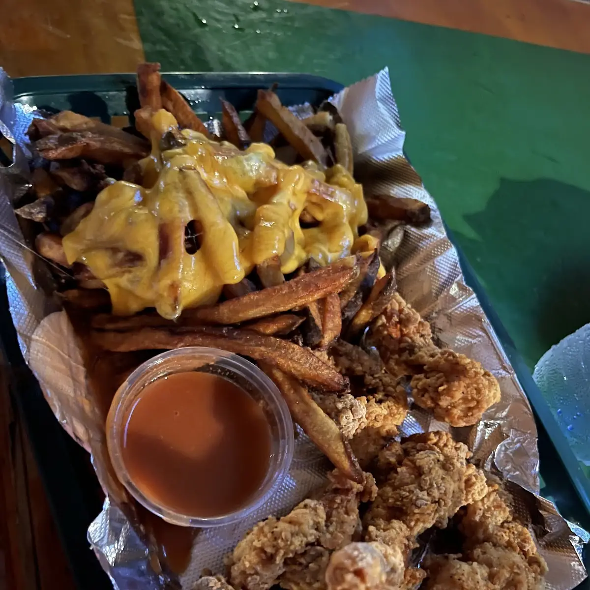 Chicken Tenders with Cheese Fries