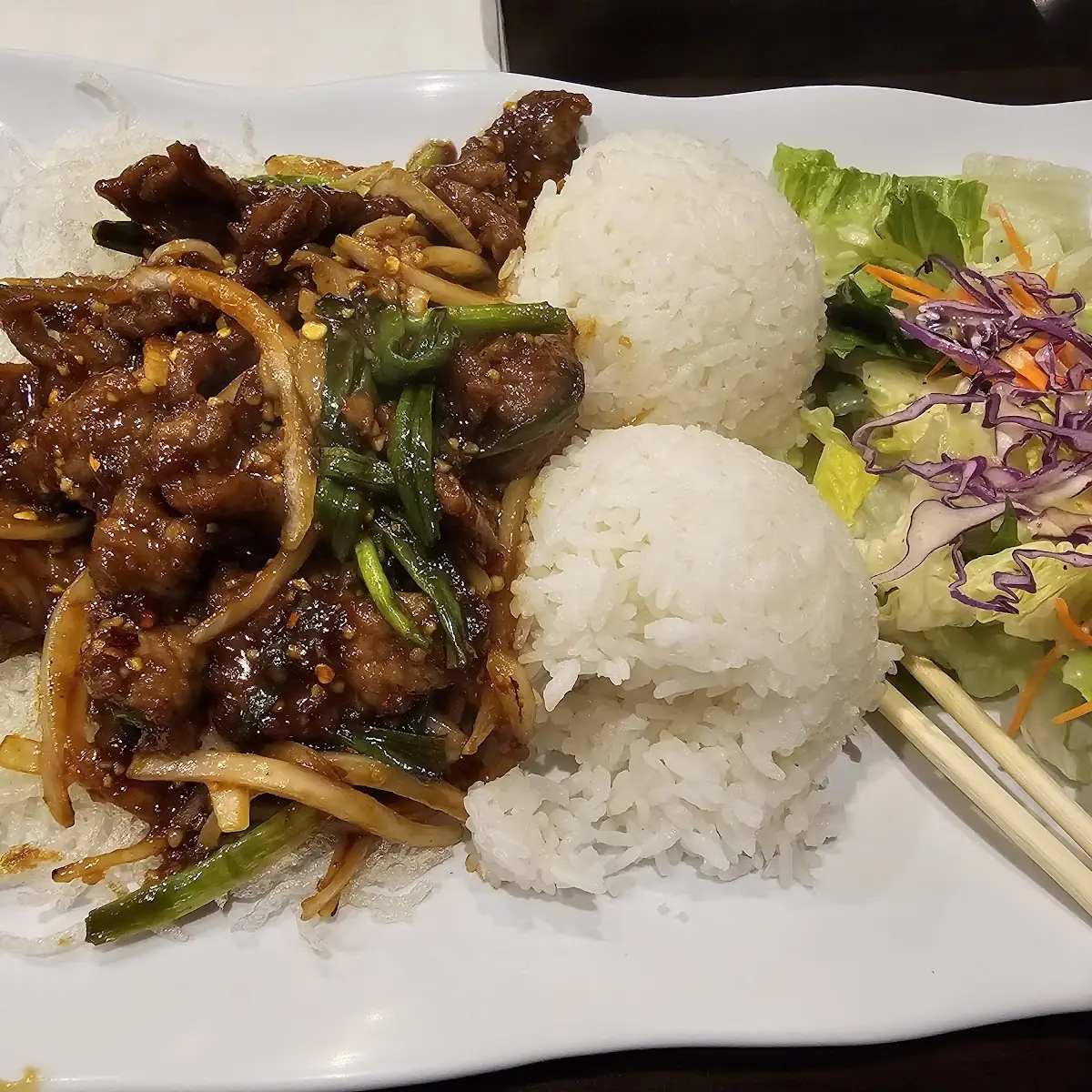 Chicken Teriyaki & Mongolian Beef