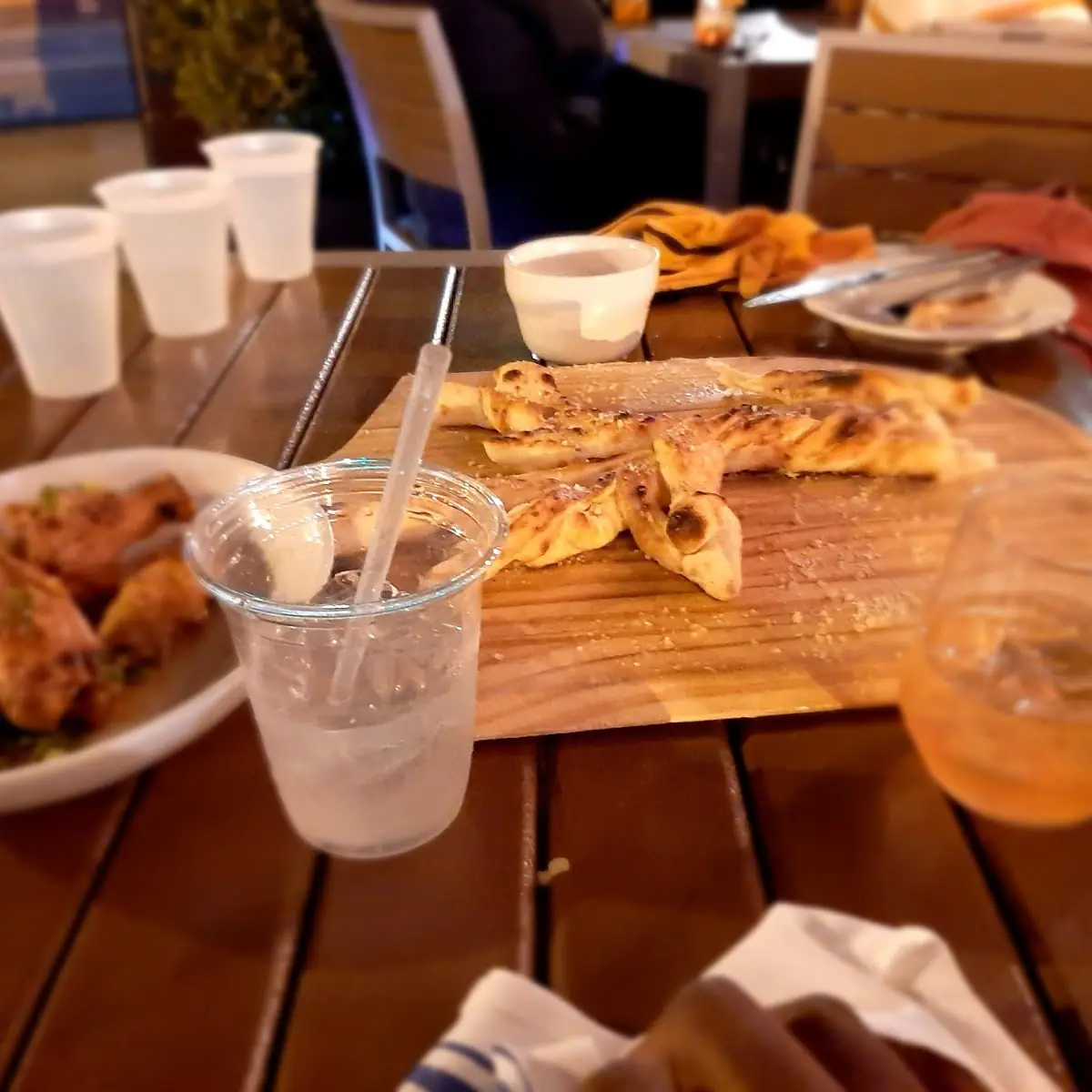 Wings and Garlic Bread