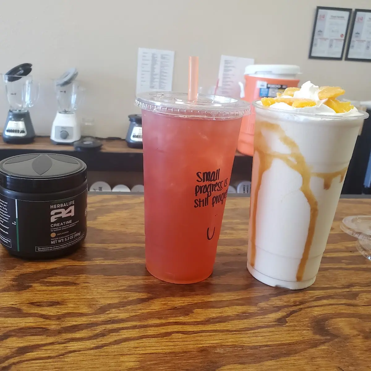Mango Shake with Dragon Fruit Tea