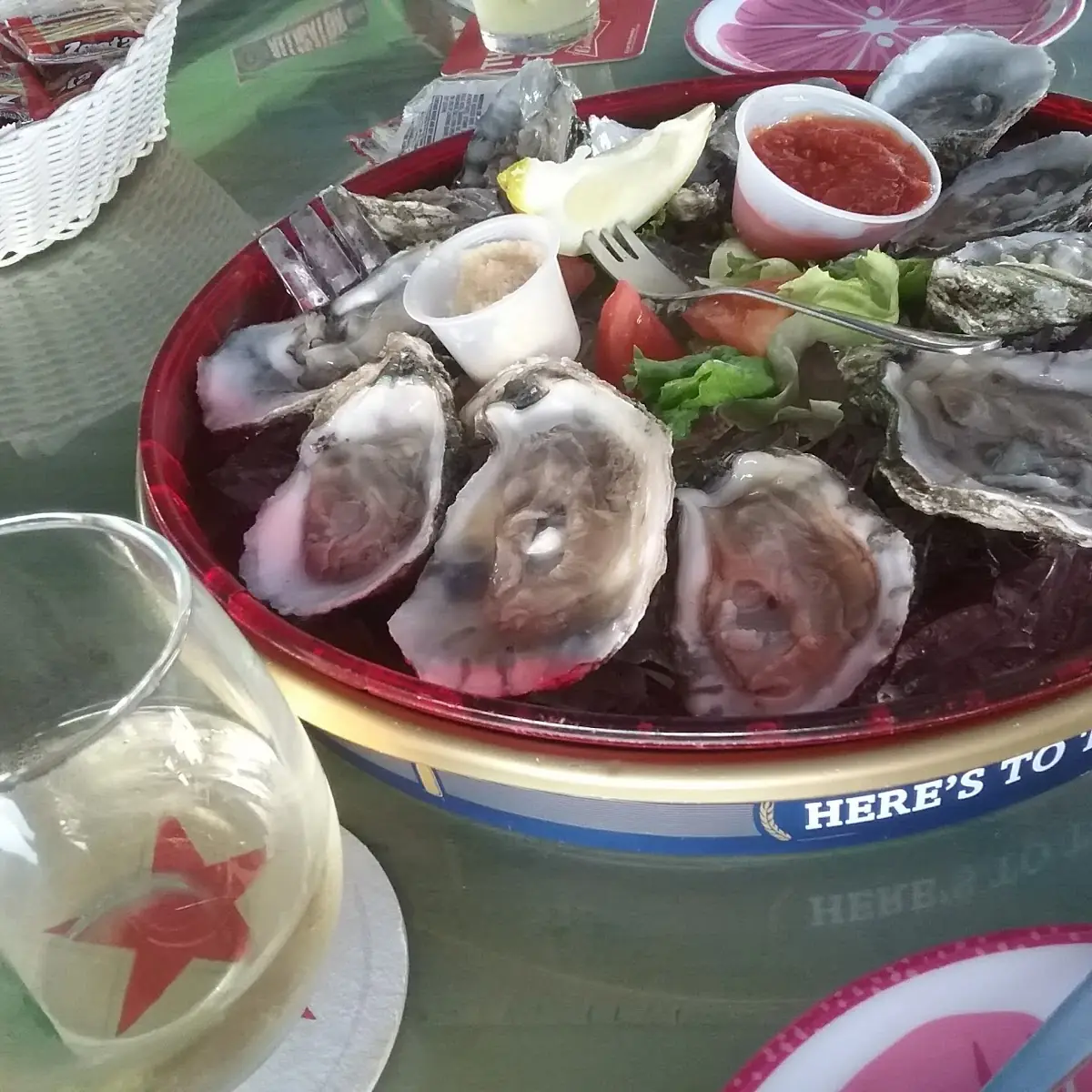 Fresh Cold Water Raw Oysters on the Half-Shell