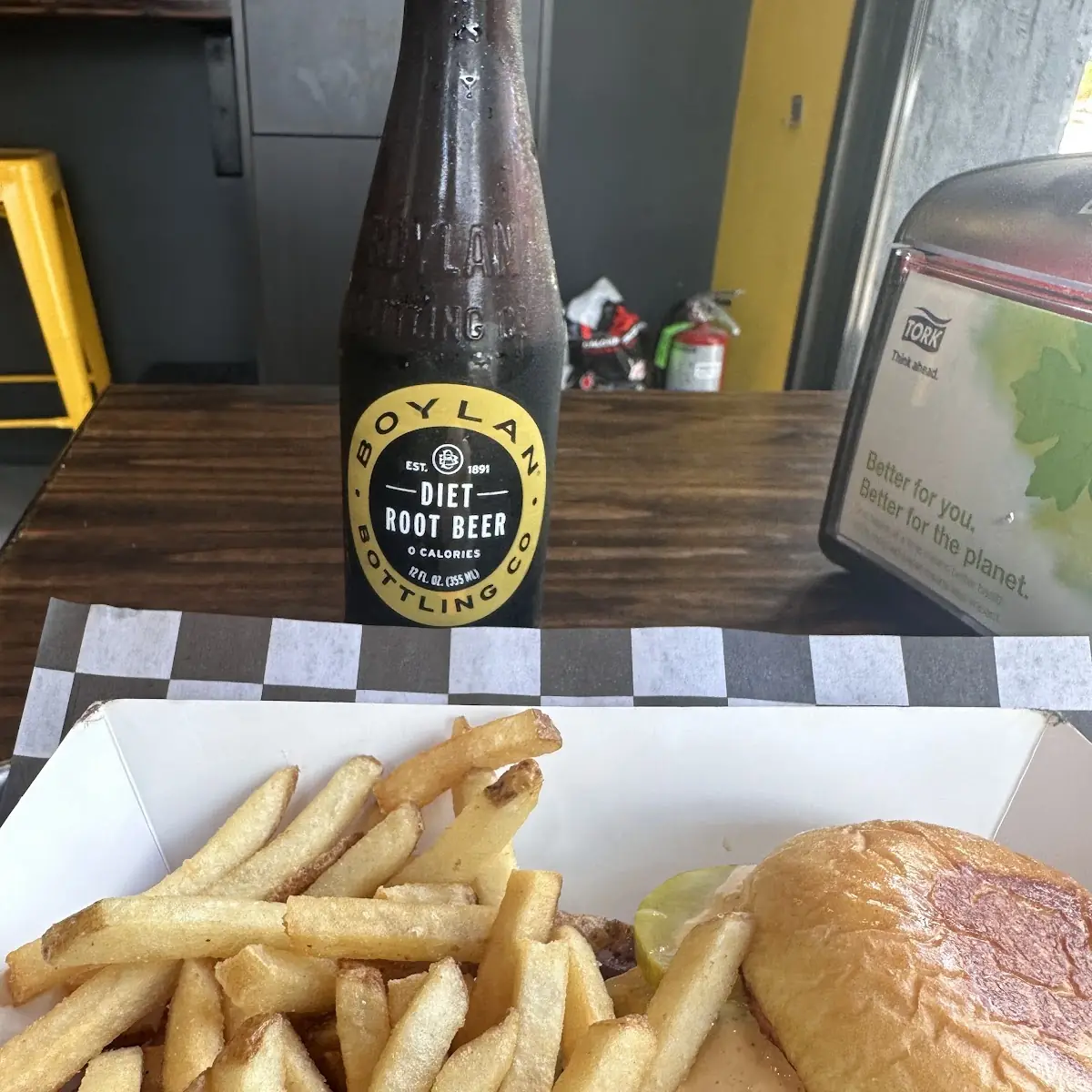 Cheese Burger and Fries