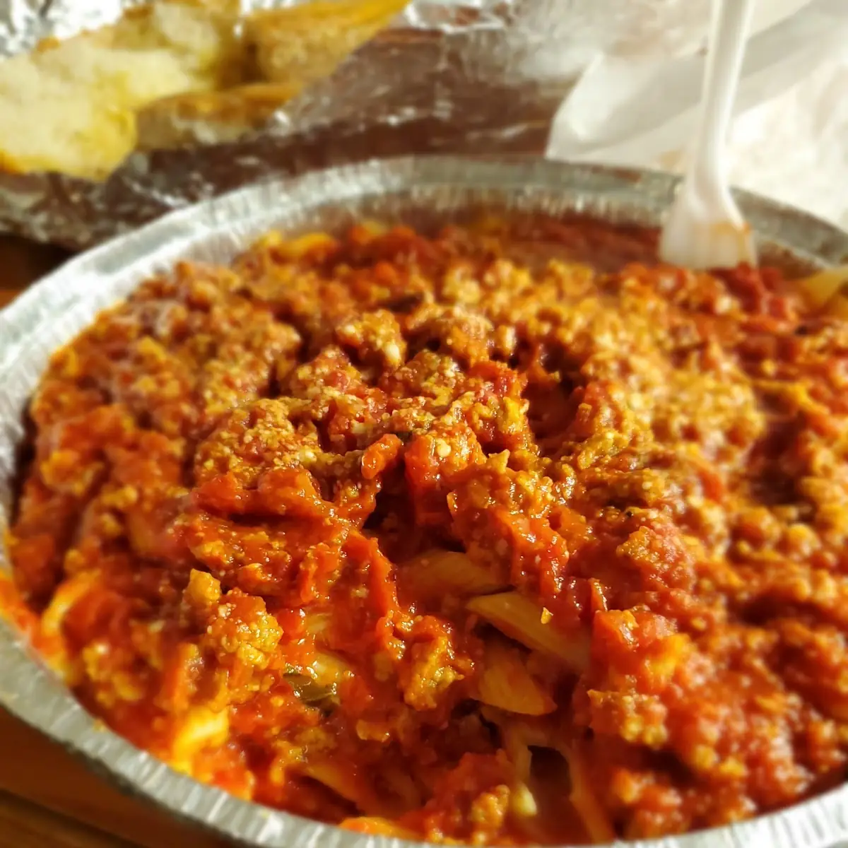 Penne Pasta with Meat Sauce