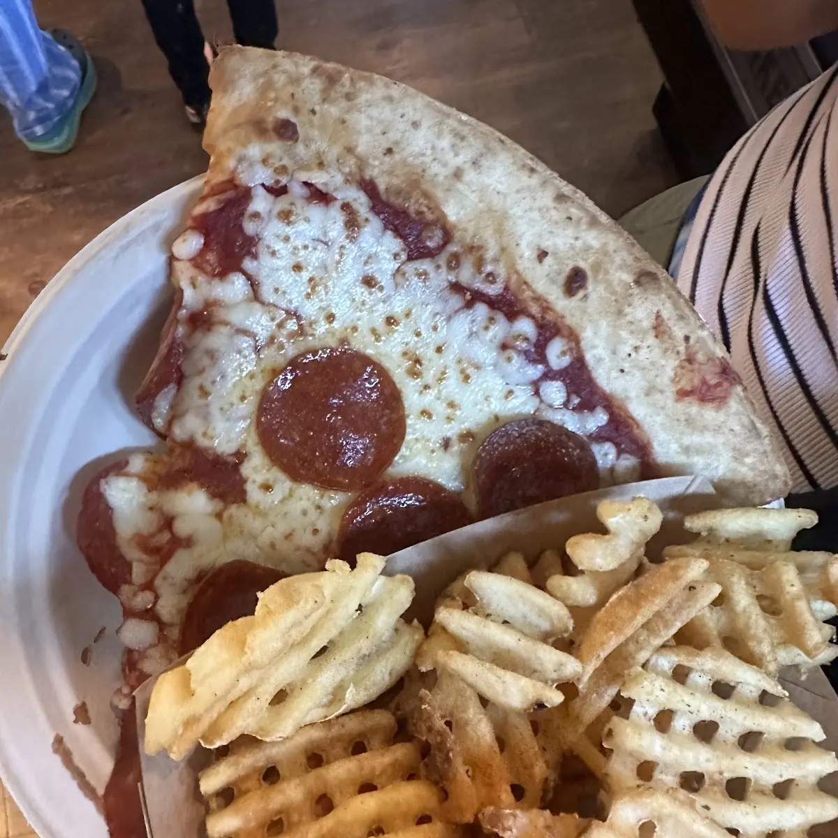 Pizza and Waffle Fries