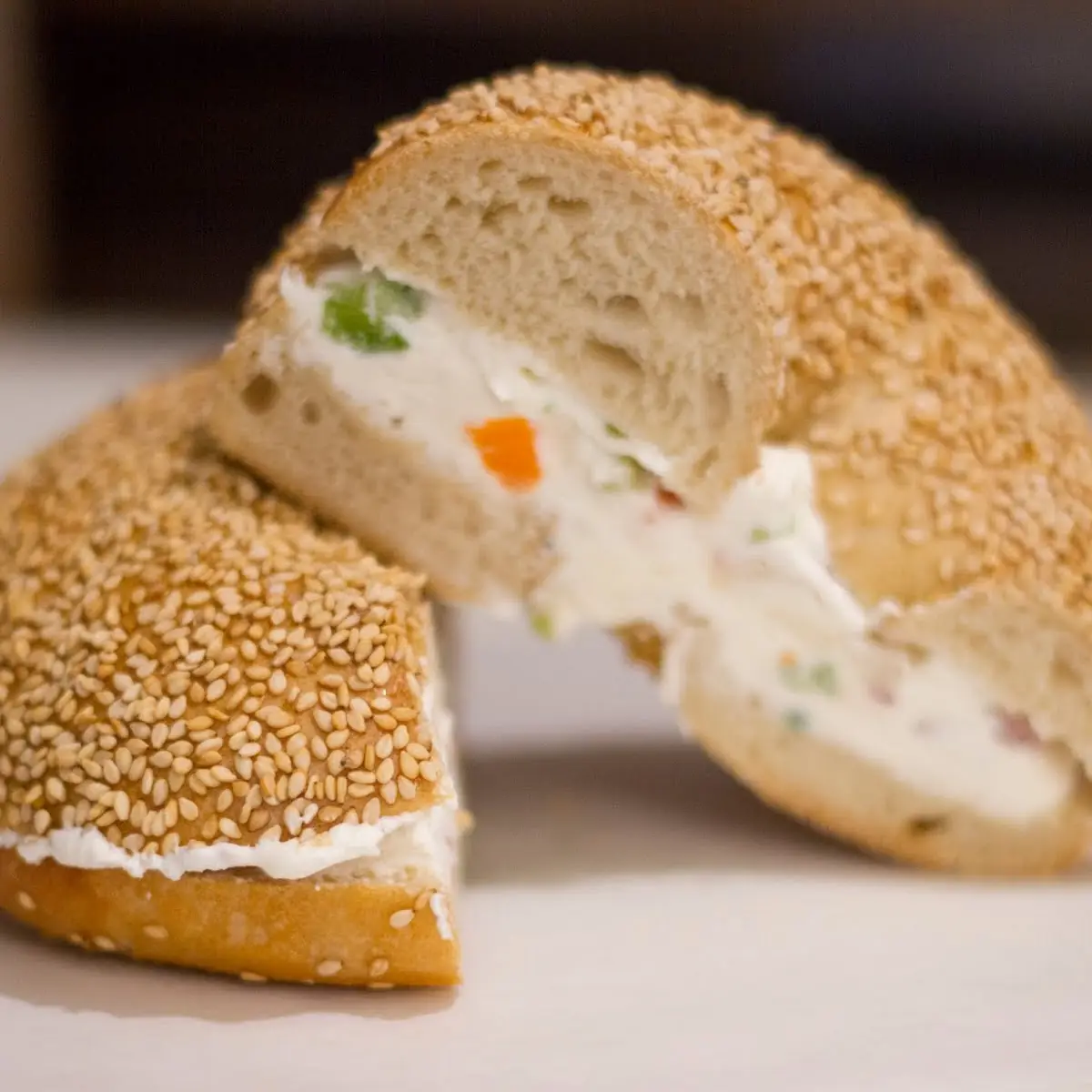 Everything Bagel with Vegan Scallion Cream Cheese