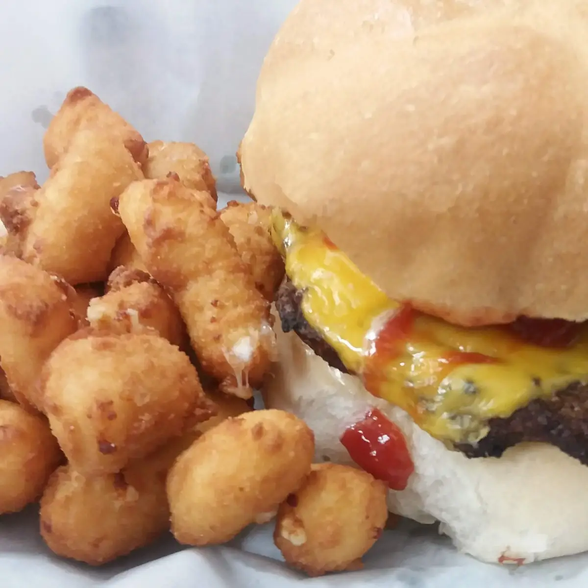 Cheeseburger and Cheese Curds