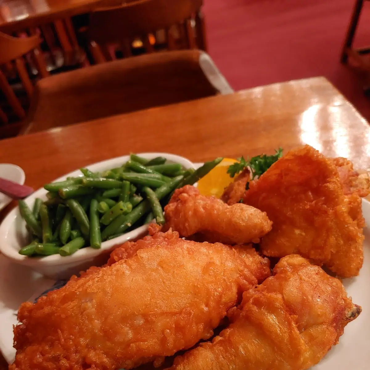 Half Fried Chicken Dinner