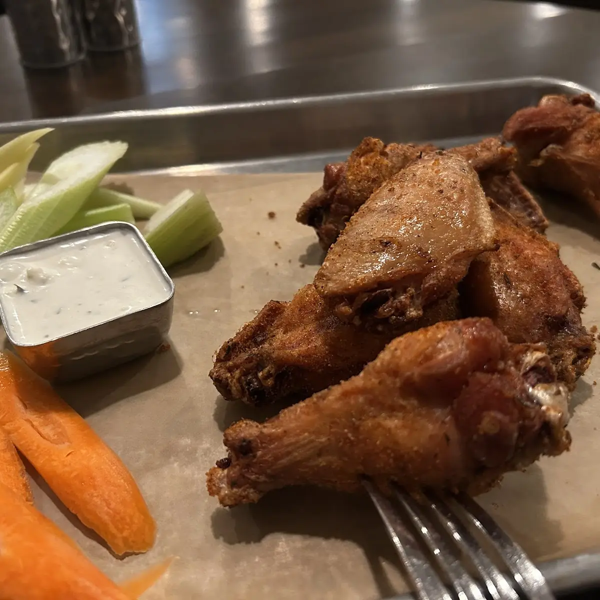 Crispy Chicken Wings with Dipping Sauces