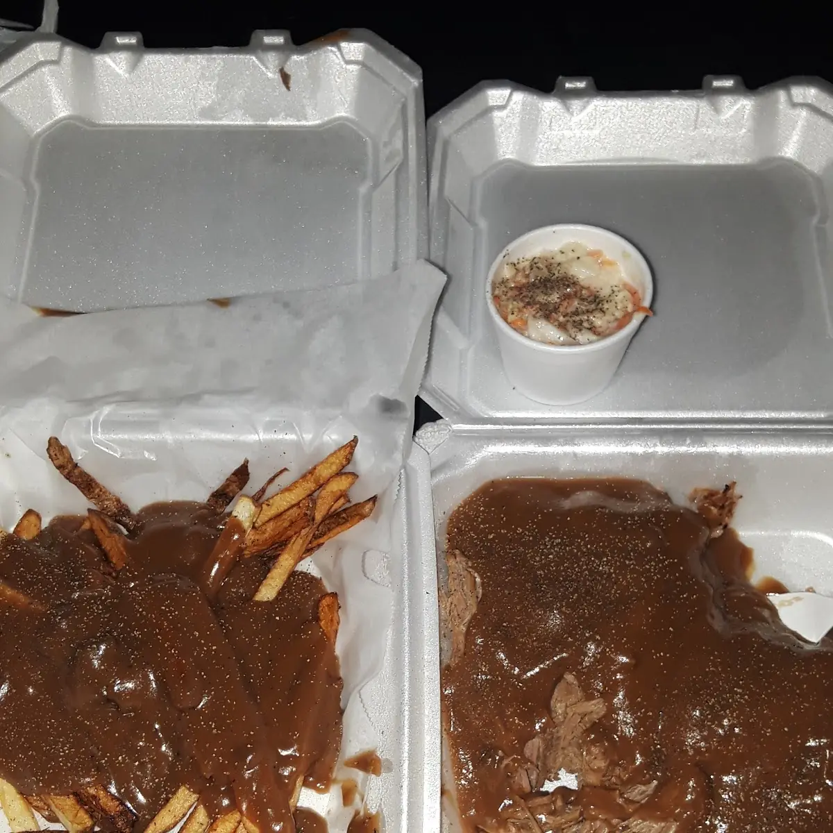 Open Face Roast Beef and Fresh Cut Fries