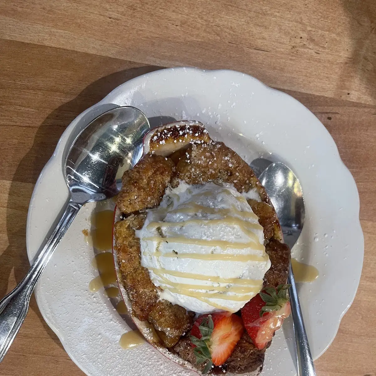 Peach Cobbler with Whipped Cream